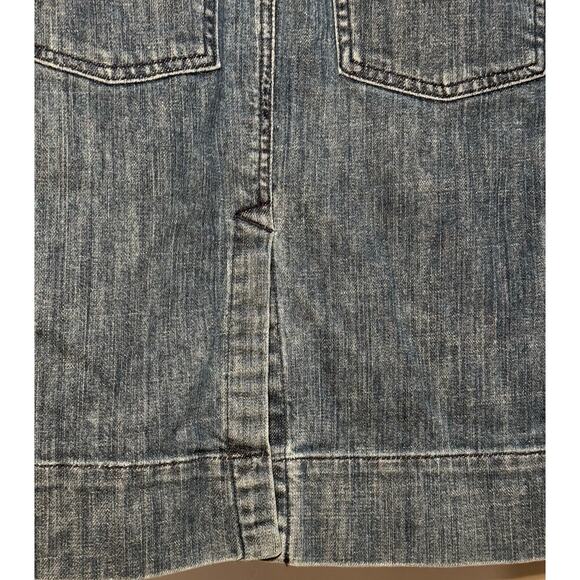 Vtg GAP Limited Edition Medium Wash Blue Denim Knee Pencil Skirt 4 Pockets Size6 - Picture 8 of 9